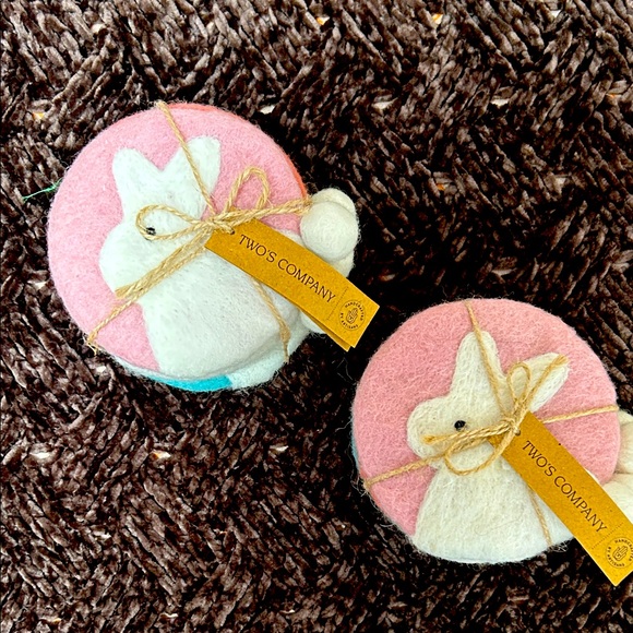 Felt Bunny Coasters - Picture 1 of 5